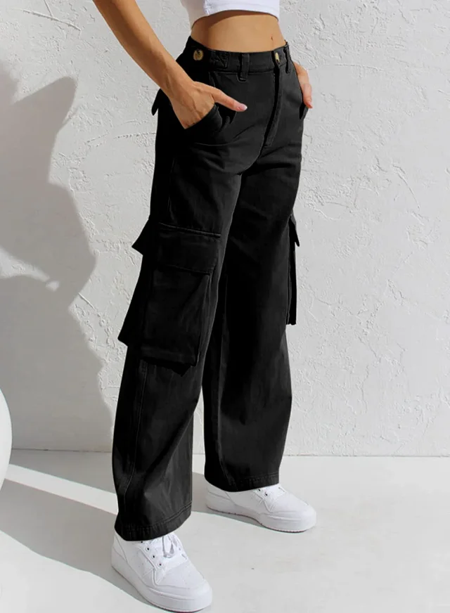 Eaby Multi - Pocket Cargo Jeans for Women Detail