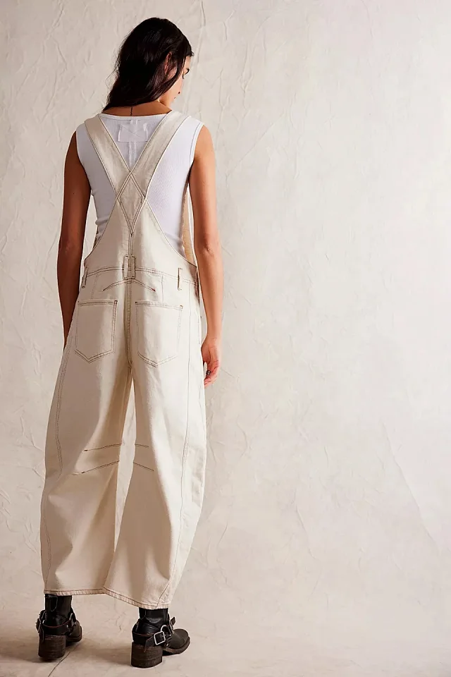 Retro Street Denim Overalls Detail