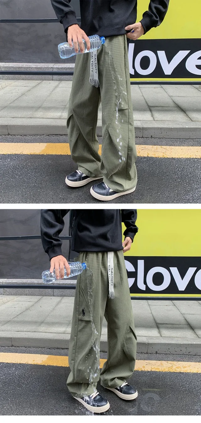Men's Waterproof Knit Outdoor Pants Detail