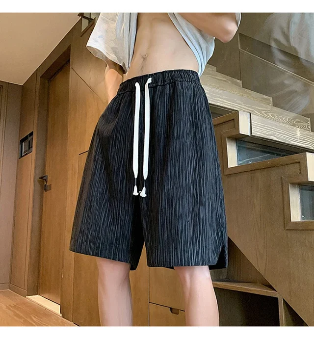 Men's Summer Textured Beach Shorts Detail