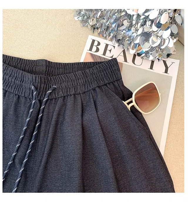 2025 Autumn Thickened Tencel Denim Yamamoto Wide - leg Pants Detail