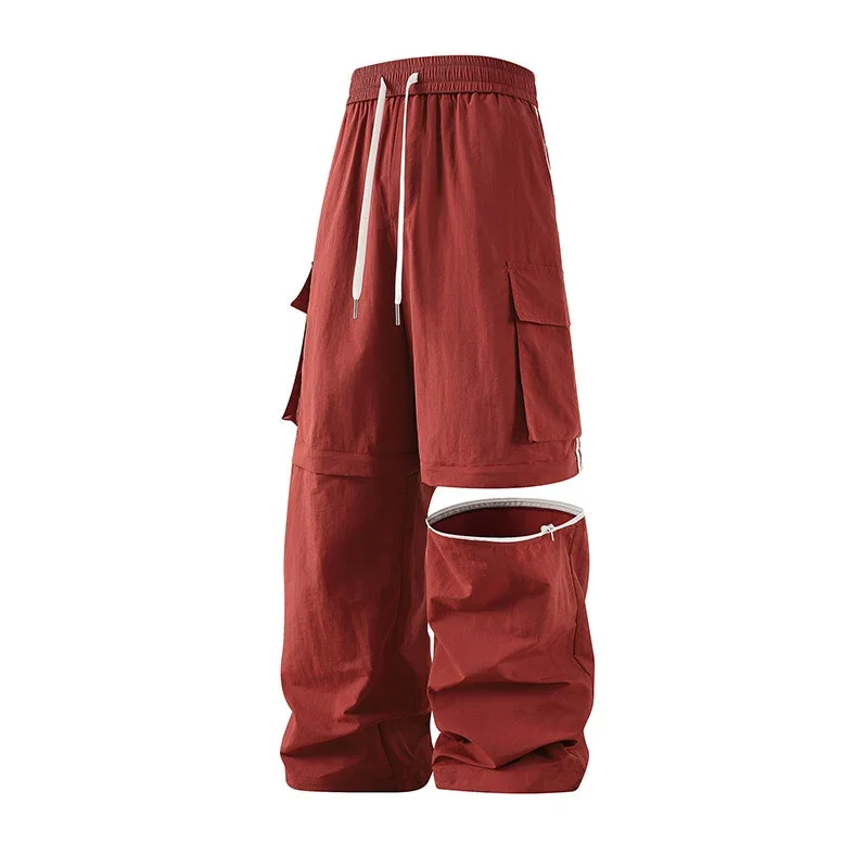 Men's Summer Detachable Parachute Cargo Shorts