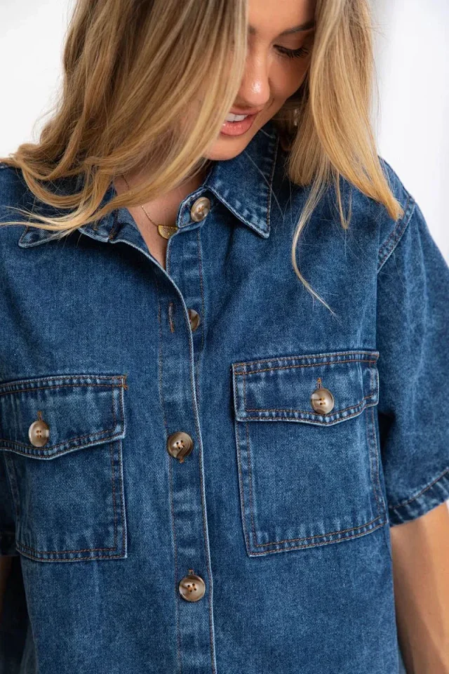 Temu Loose Retro Denim Set for Women Detail