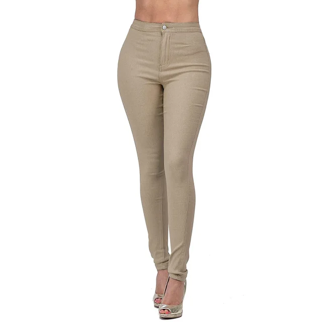 TEMU Slim Fit Stretch Denim Pants for Women Detail