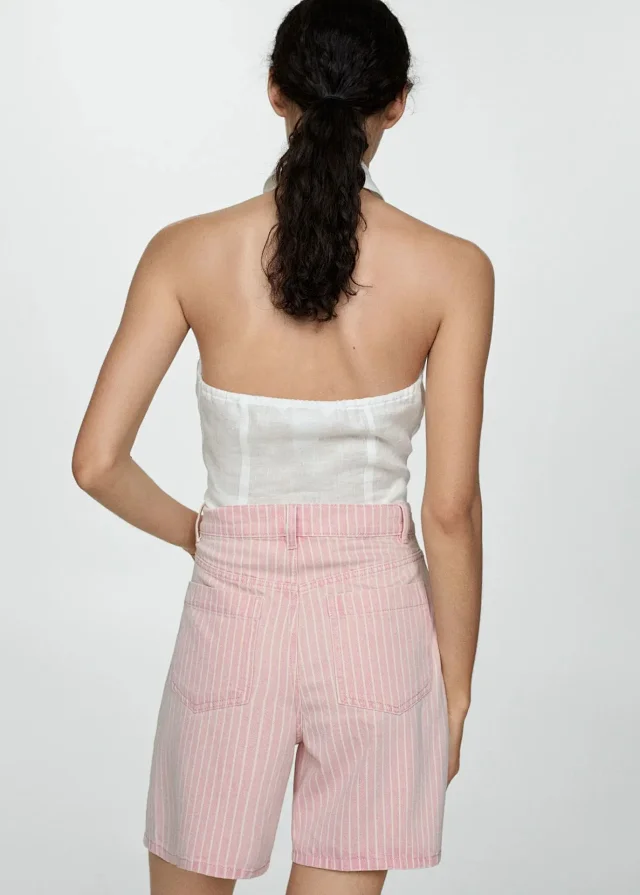 Stylish Loose High - Waist Denim Shorts for Women Detail
