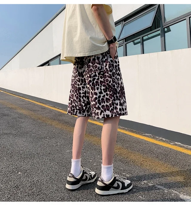 Men's Leopard Beach Shorts Detail