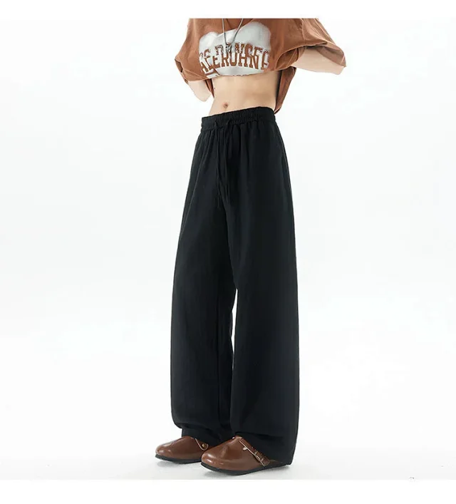 Men's Summer Linen-Cotton Loose Trousers (2m) Detail
