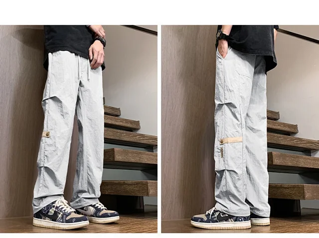 Men's Summer Retro Work Pants Detail