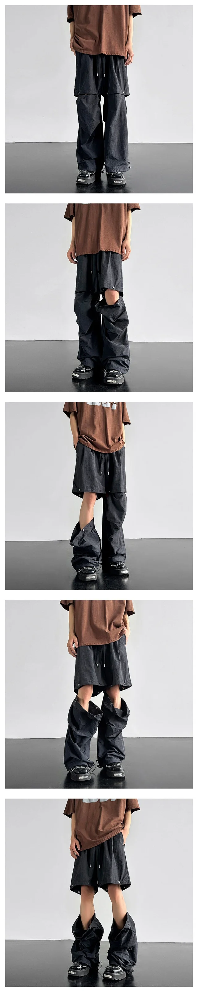 Unisex Detachable Parachute Shorts Detail
