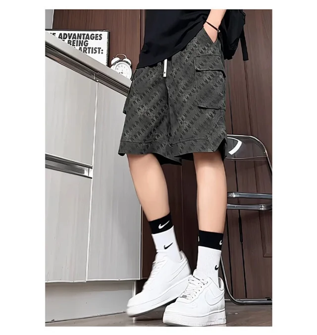 Men's Summer Printed Cargo Shorts Detail