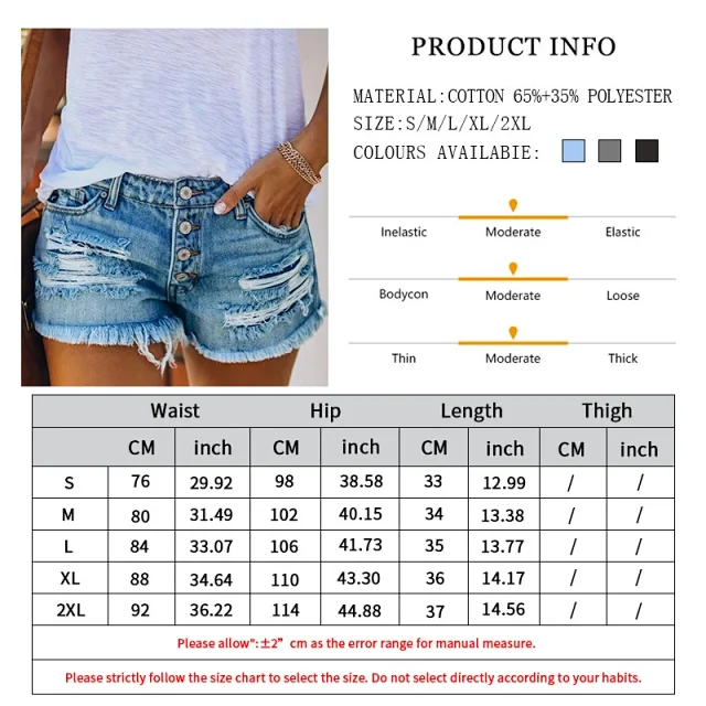 Hot Summer Denim Shorts for Women Detail