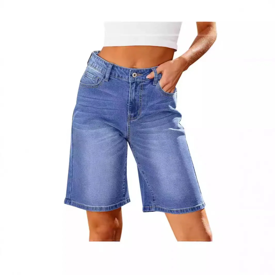 Factory Direct Fashion Slim Denim Capris for Women