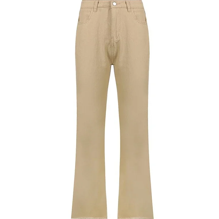High-waist Slim Solid Jeans for Women