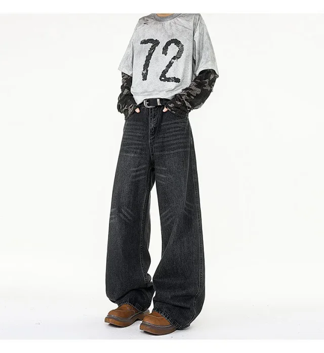 Men's Retro Long Jeans Detail