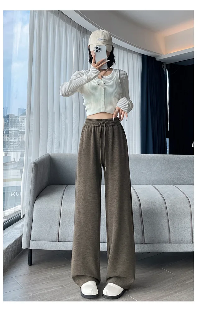 2025 Women's Cashmere Wide-Leg Pants Detail