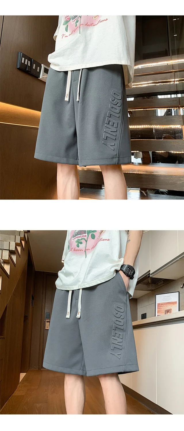 Men's Summer Pineapple Grid Athletic Shorts Detail