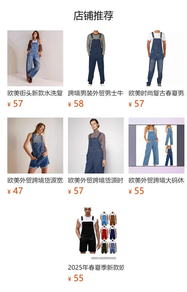 Casual Loose Denim Overalls for Women Detail