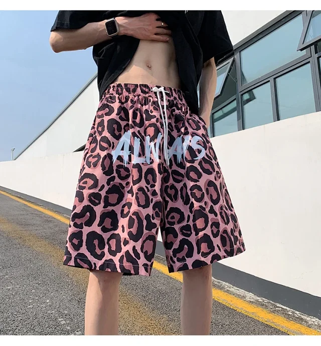Men's Leopard Beach Shorts Detail