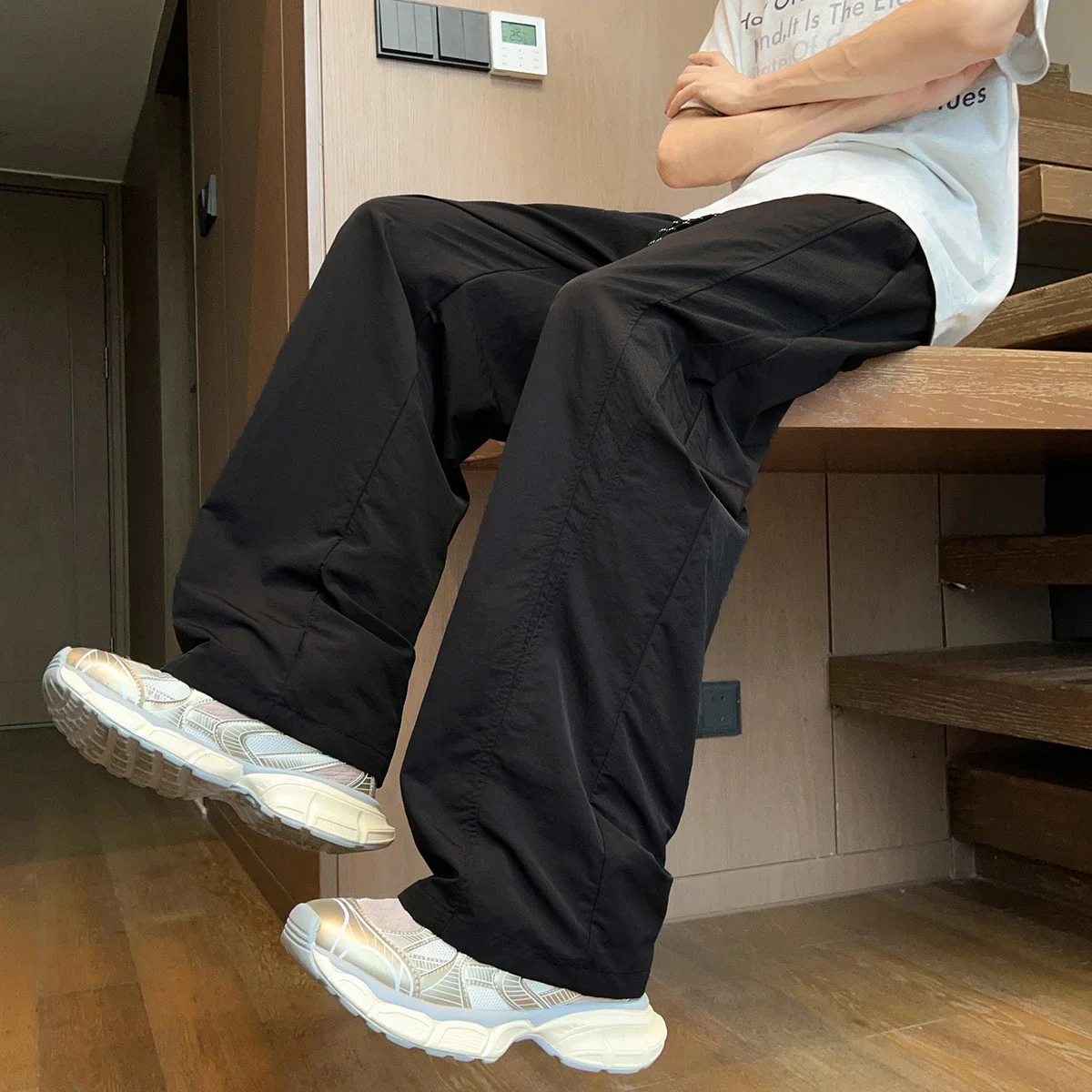 Men's Laser - Holed Quick - Dry Ice Silk Pants