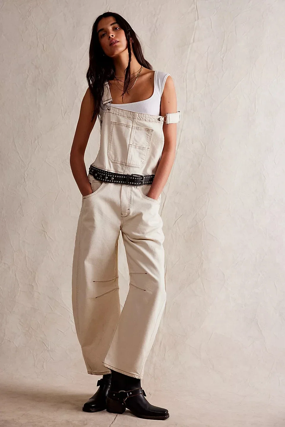 Retro Street Denim Overalls