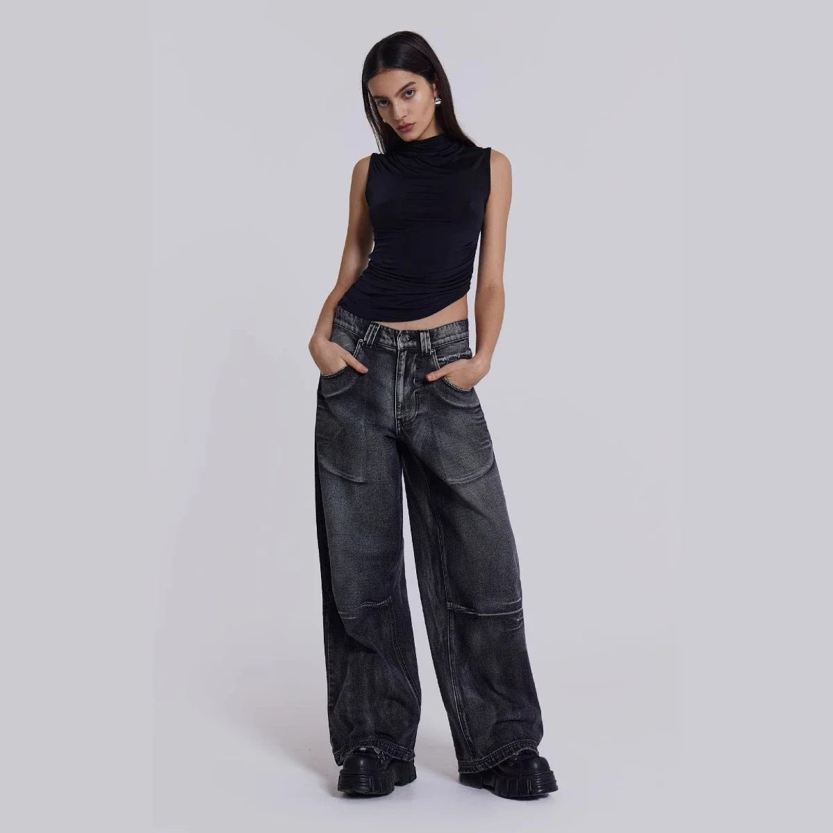 Factory Direct Retro Wide Leg Denim