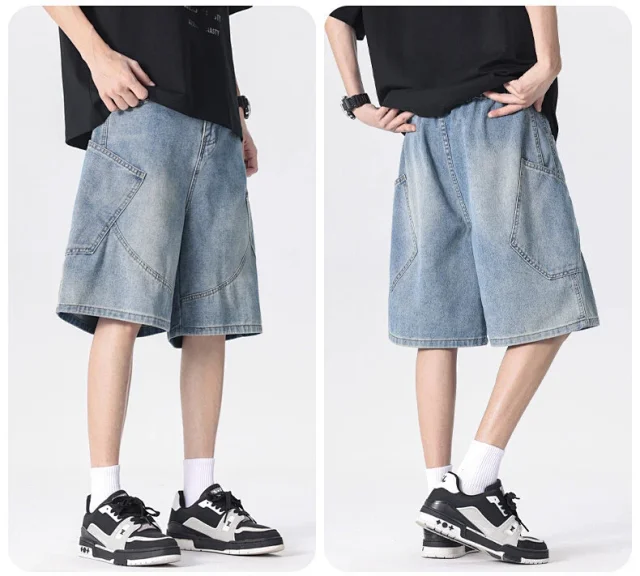 Men's Denim Shorts 2025 Summer Retro Detail