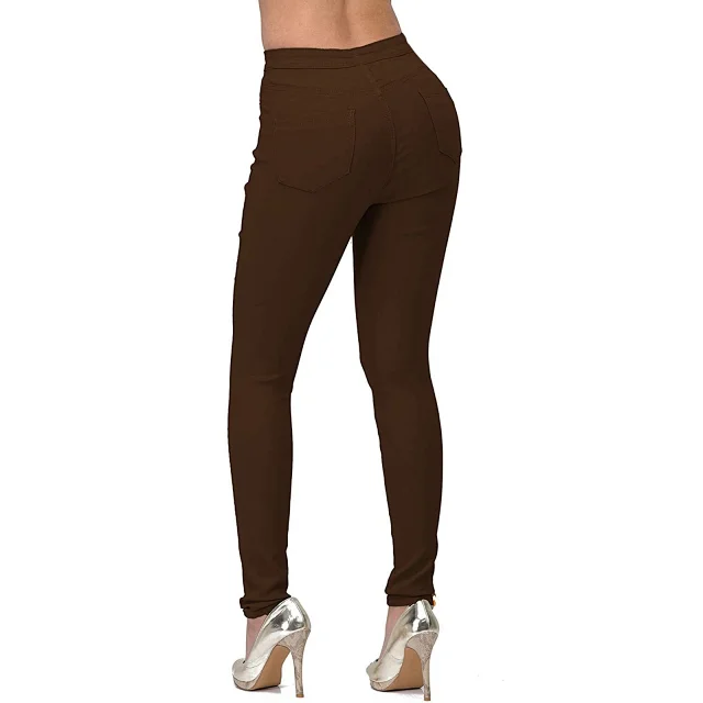 TEMU Slim Fit Stretch Denim Pants for Women Detail
