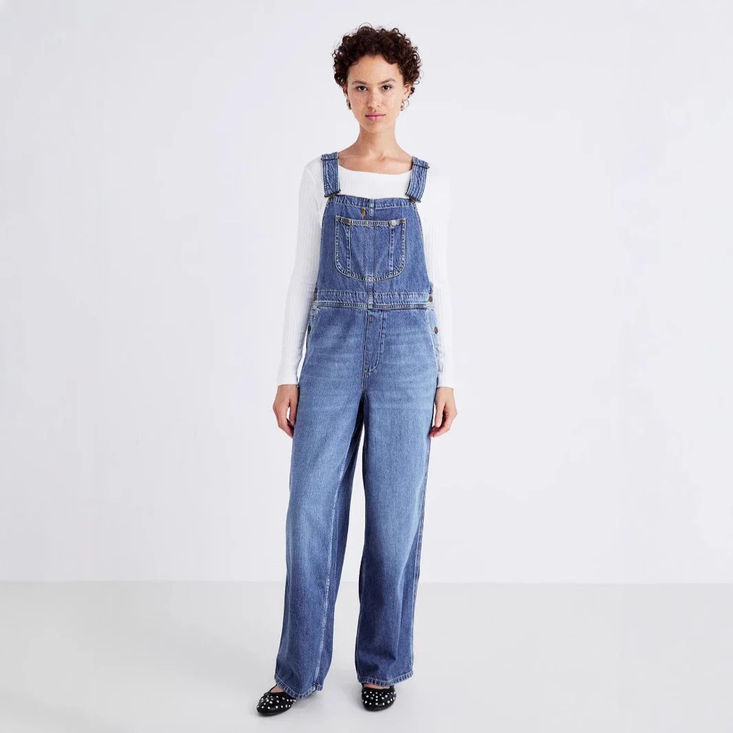 Stylish Loose Denim Overalls for Women