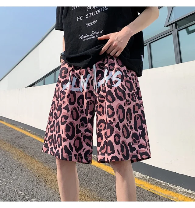 Men's Leopard Beach Shorts Detail