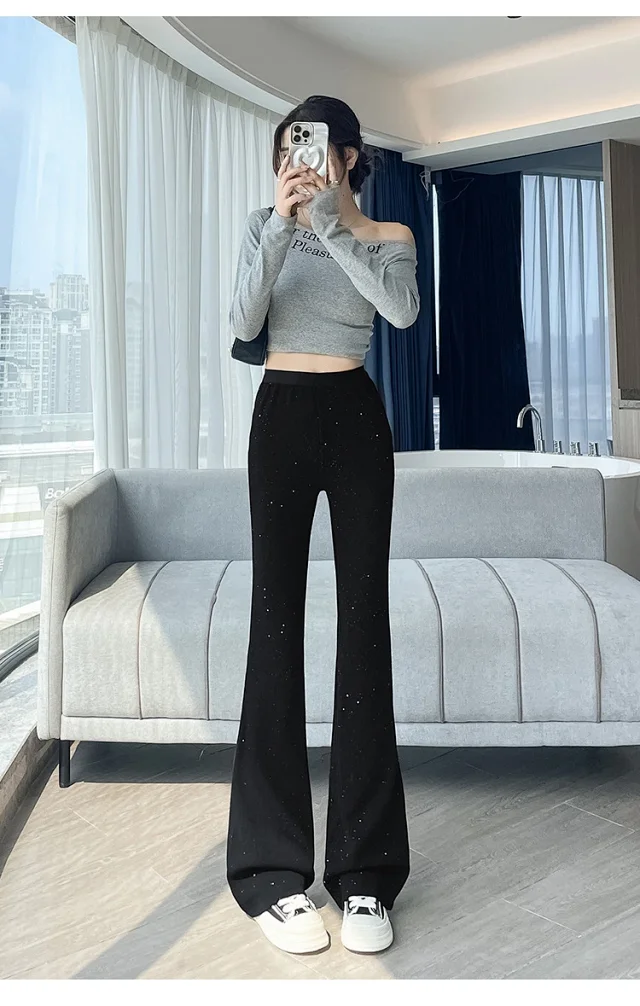 2025 Fall Women's Micro Flared Trousers Detail
