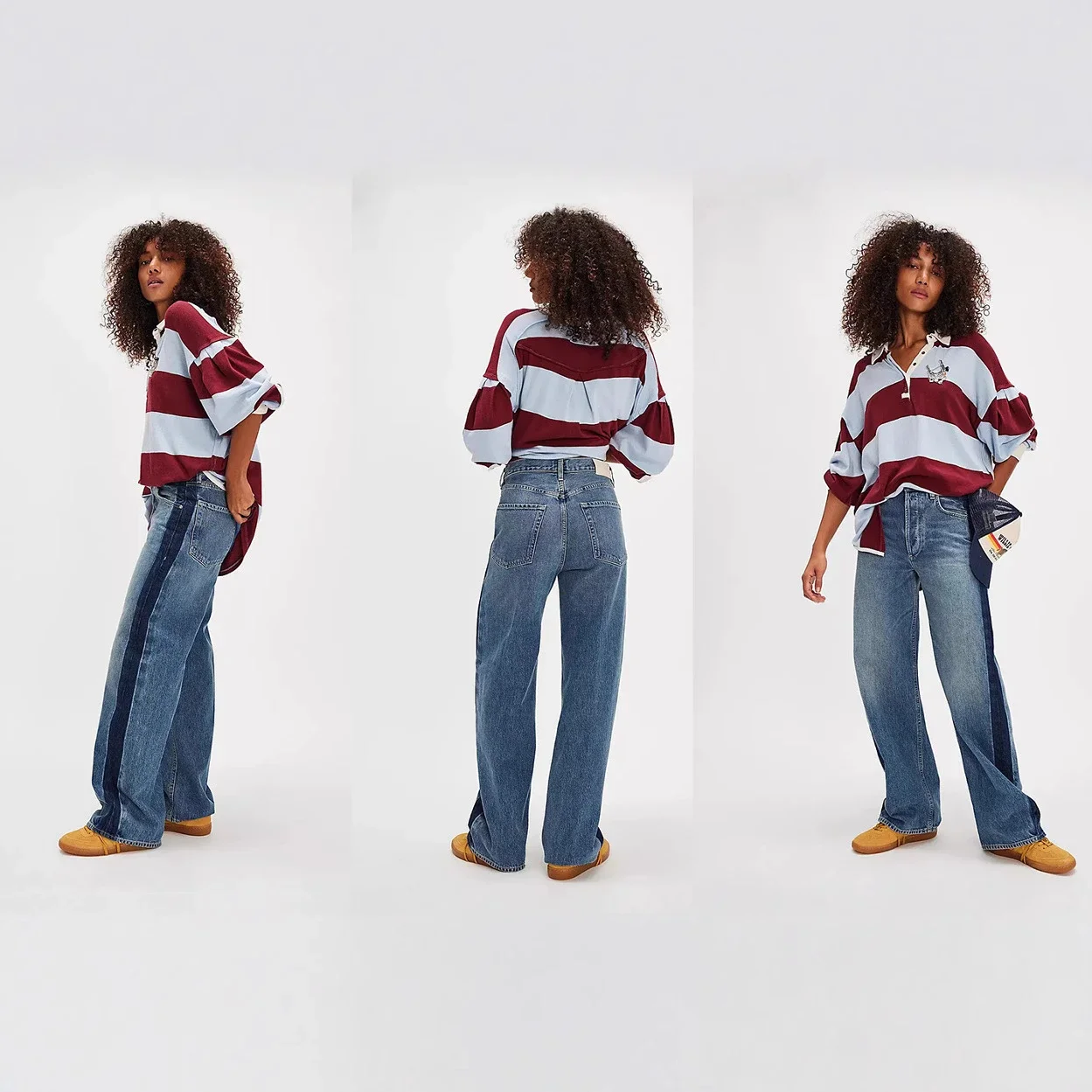 New Euro - American Women's Wide - leg Jeans