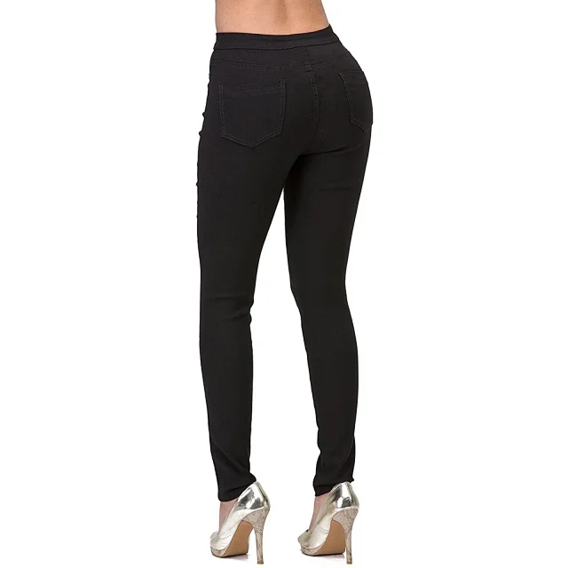 TEMU Slim Fit Stretch Denim Pants for Women Detail