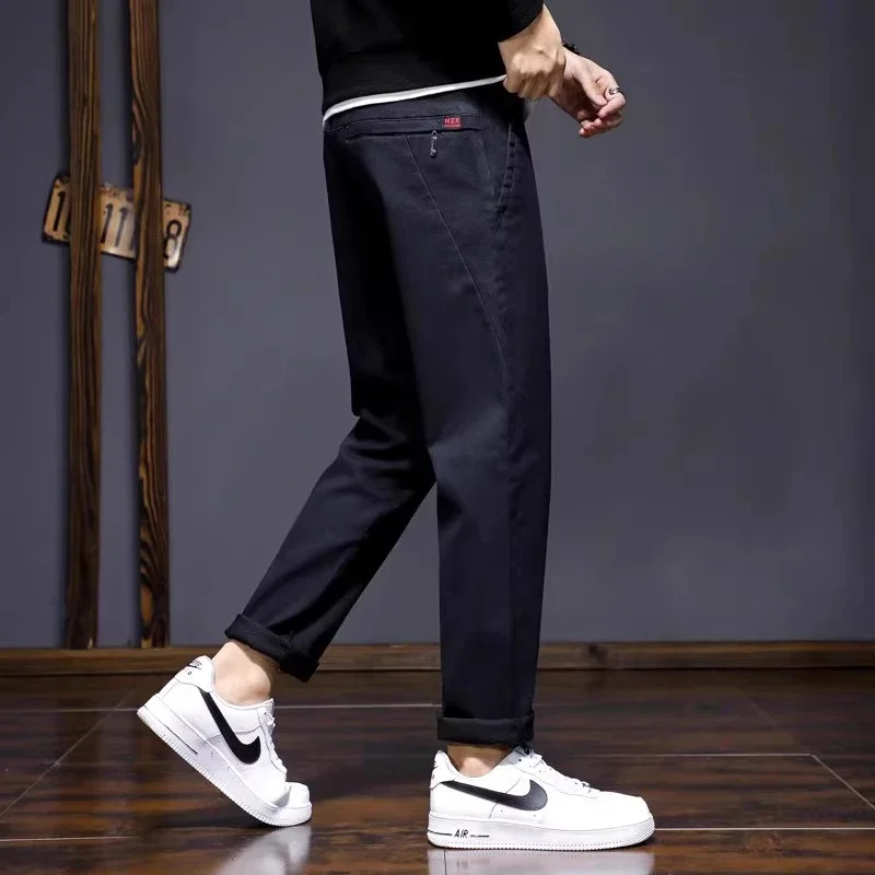 Men's Winter Warm Slim Straight Pants