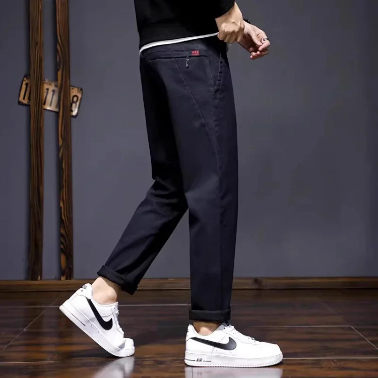 Men's Winter Warm Slim Straight Pants