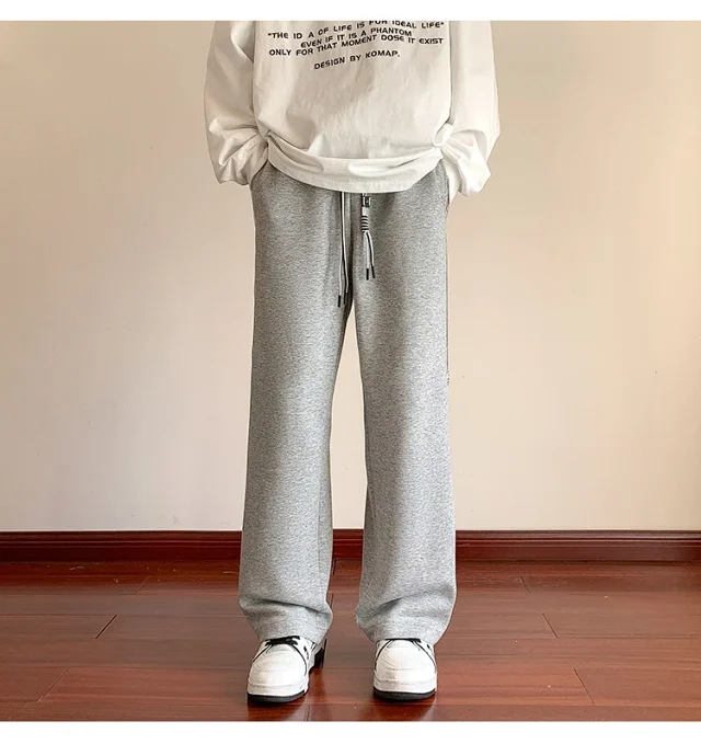 Japanese Oversize Men's Spring Retro Stripe Pants Detail