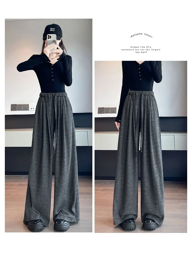 Autumn New Rice Flare Pants Detail