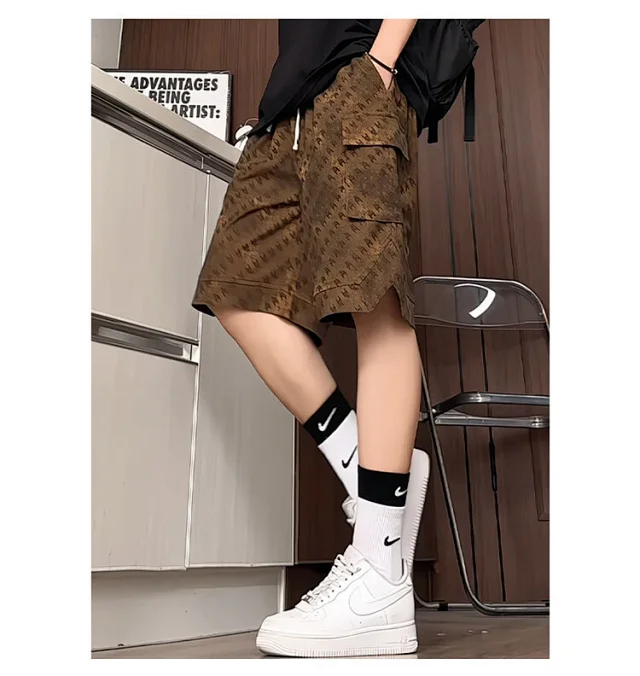 Men's Summer Printed Cargo Shorts Detail