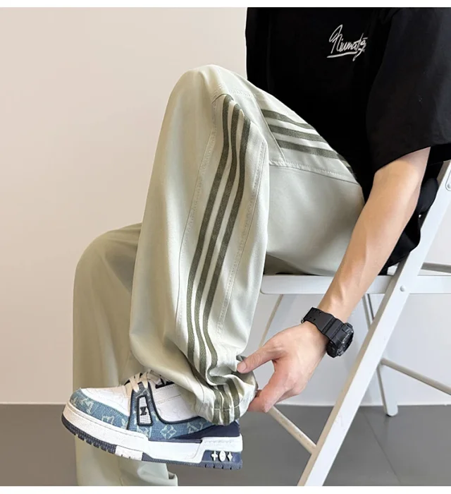 Men's 2025 Summer Straight Casual Pants Detail
