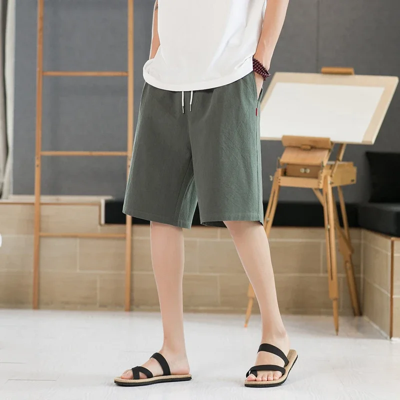 Men's Cotton Shorts Summer Loose Straight