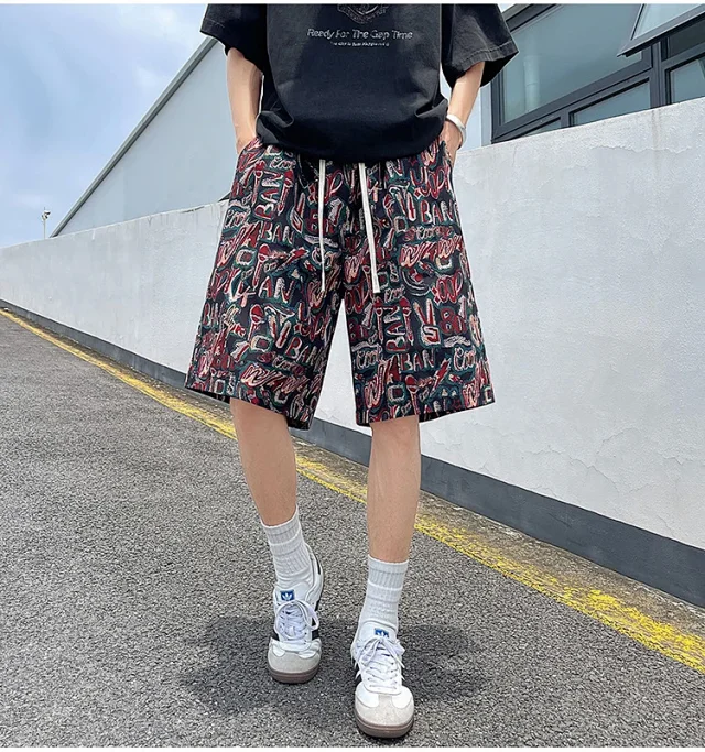 Men's Summer Breathable Linen Beach Shorts Detail