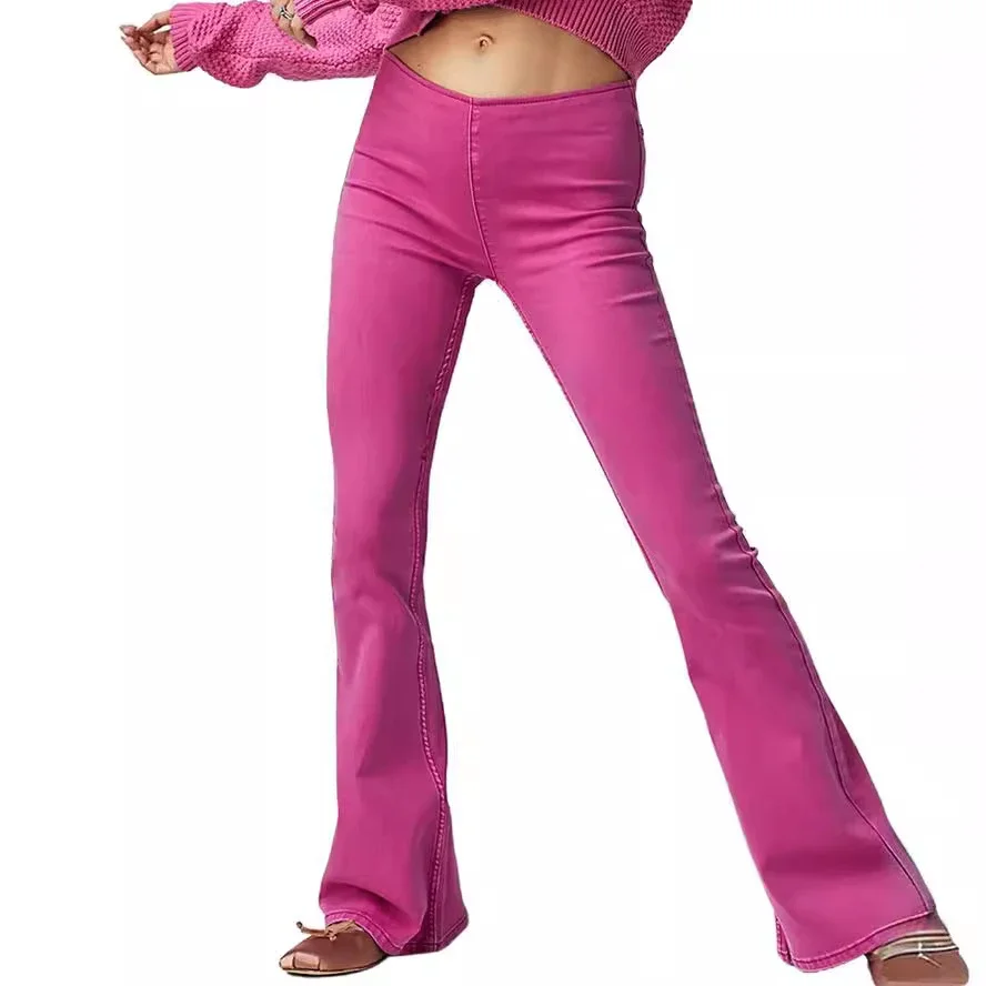 Low - rise Stretch Flare Jeans for Women