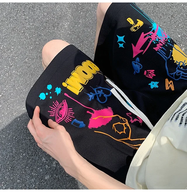 Men's Foam Print Sport Shorts Detail