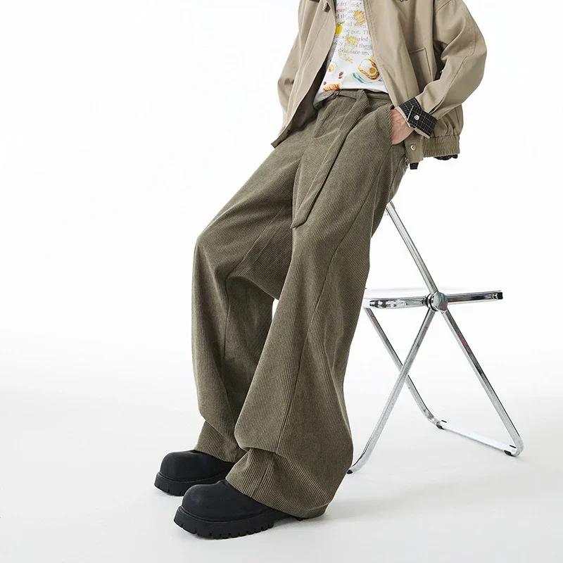 Vintage Corduroy Wide-Leg Work Pants