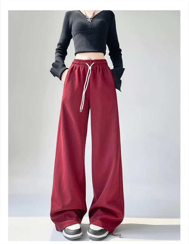 American Wide-Leg Women's Joggers 2025 Detail