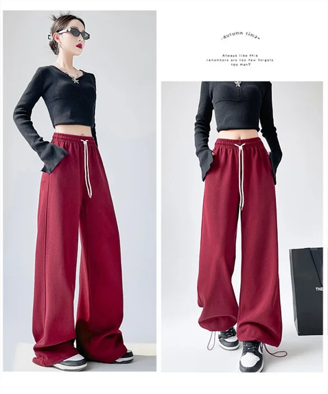 American Wide-Leg Women's Joggers 2025 Detail