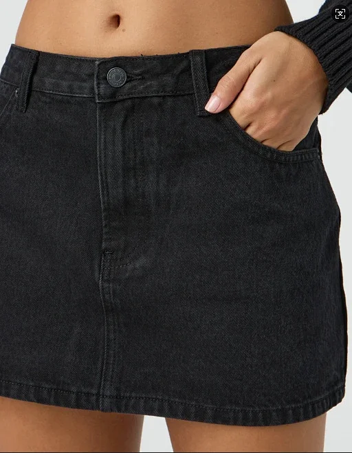 Manufacturer Direct: TEMU/SpeedSell/Amazon Slim Fit Casual Stretch Denim Mini Skirt for Women Detail