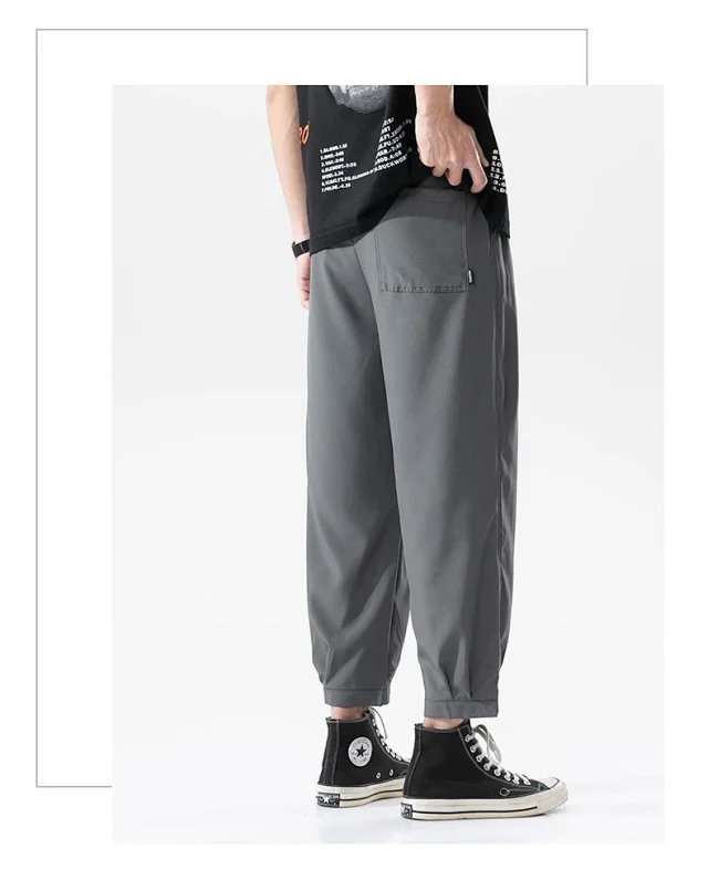 Men's Straight Ice Silk Summer Pants Detail