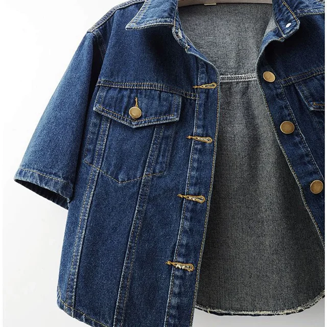 2025 Spring/Summer Women's Short Denim Jacket Detail