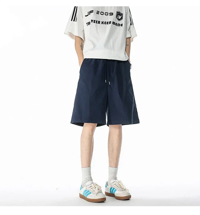Men's Summer 2025 Loose High - street Shorts Detail