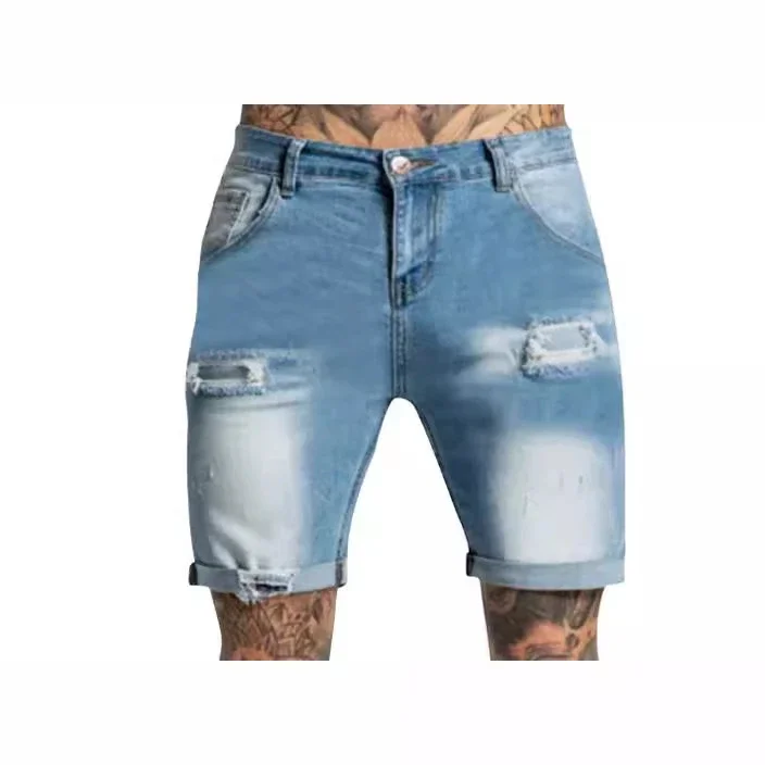 Elastic Ripped Jeans for EU/US